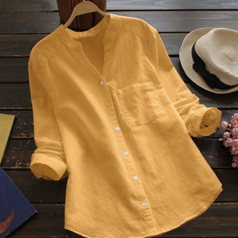 Blusa casual suelta de Color sólido