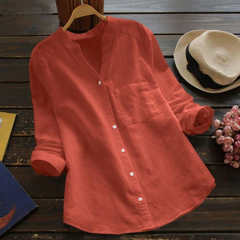 Blusa casual suelta de Color sólido