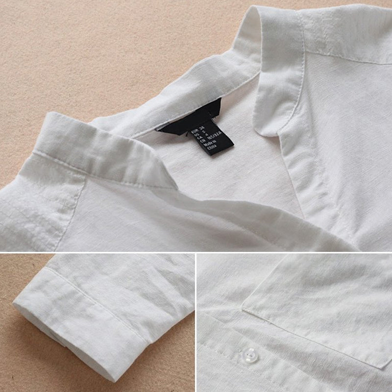 Blusa casual suelta de Color sólido