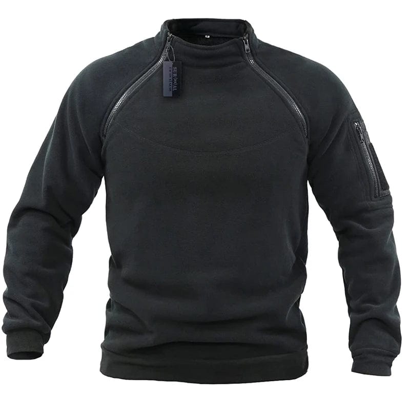 Military-style fleece sweater for outdoors