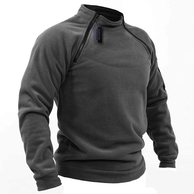 Military-style fleece sweater for outdoors
