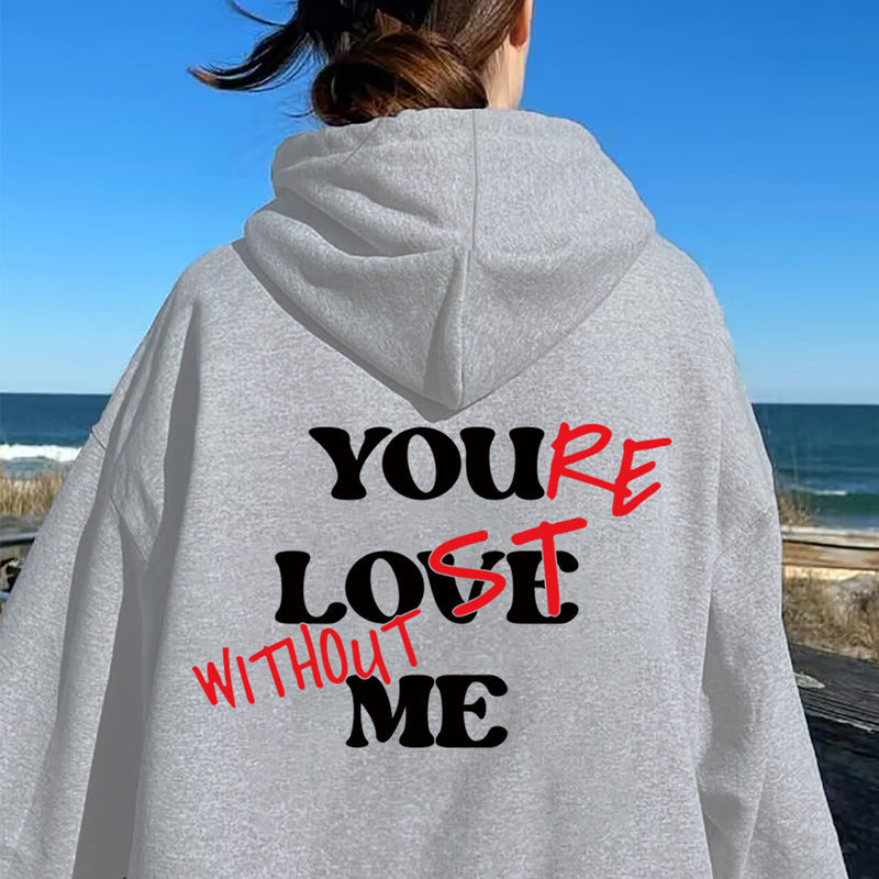 Plain sweatshirt with letter print .