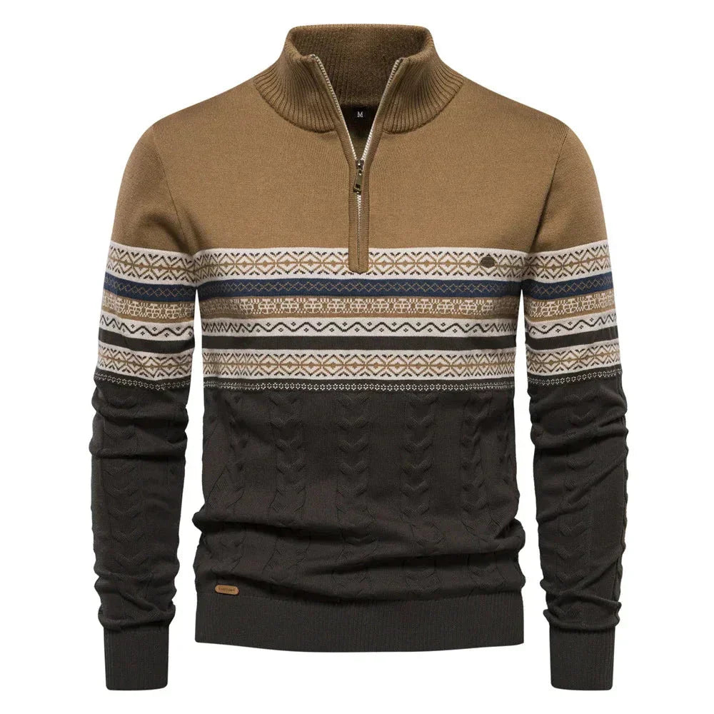 Jasper | Fair Isle half zip sweater