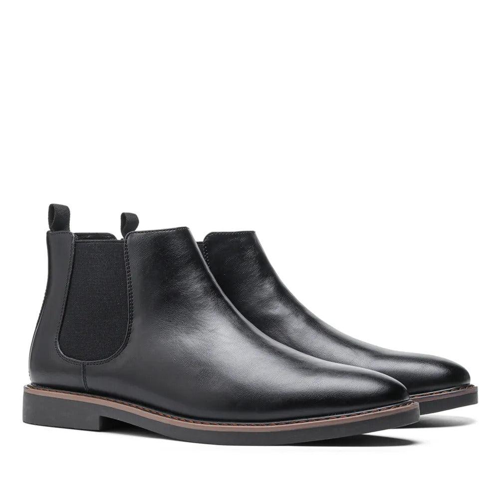 Retro-style leather boots