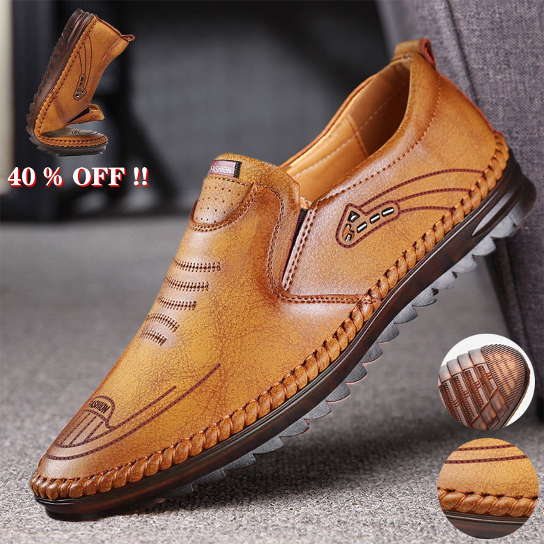 Breathable and Non-Slip Leather Sneakers