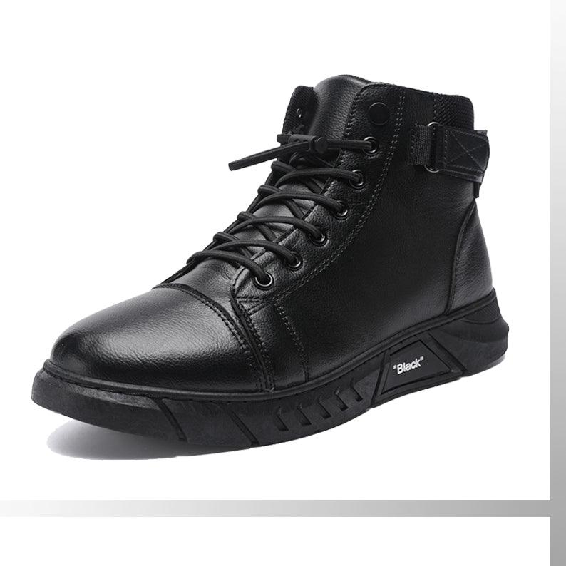Classic black leather shoe