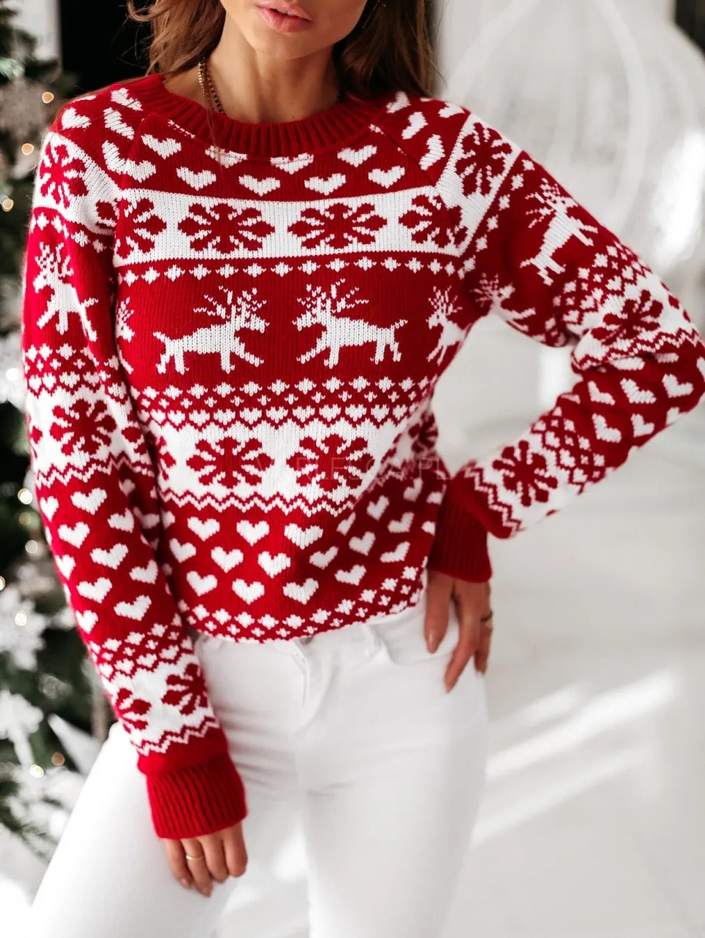 Women's Christmas Print Sweater