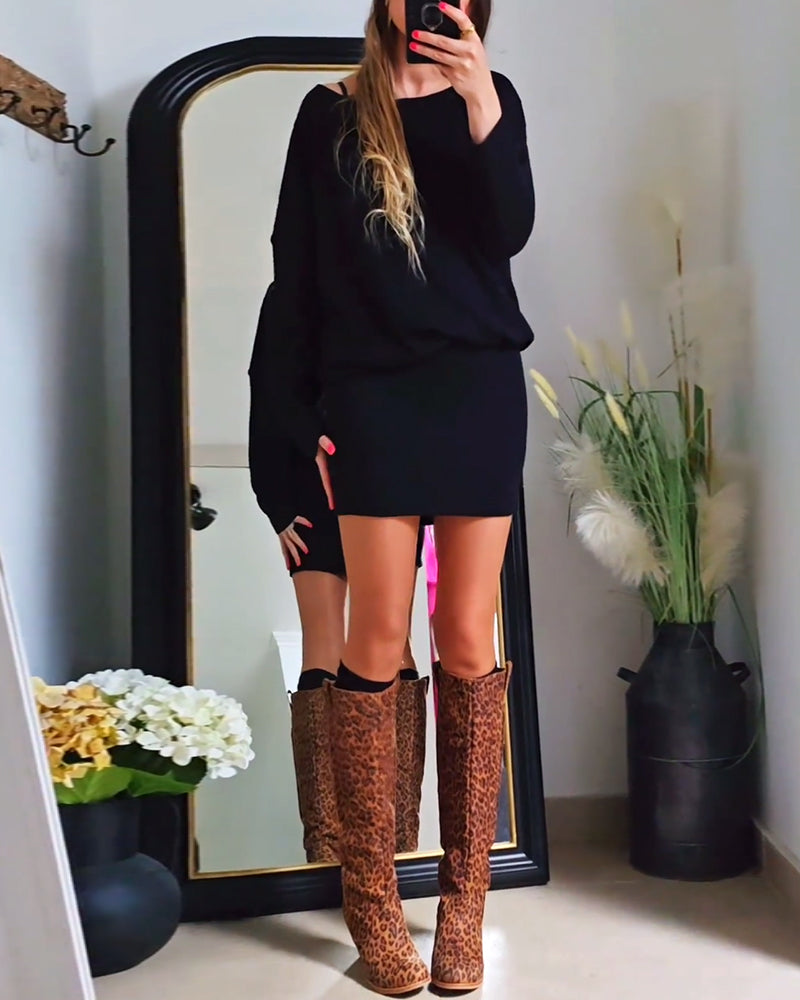 Anaïs™ Black Long Sleeve Dress