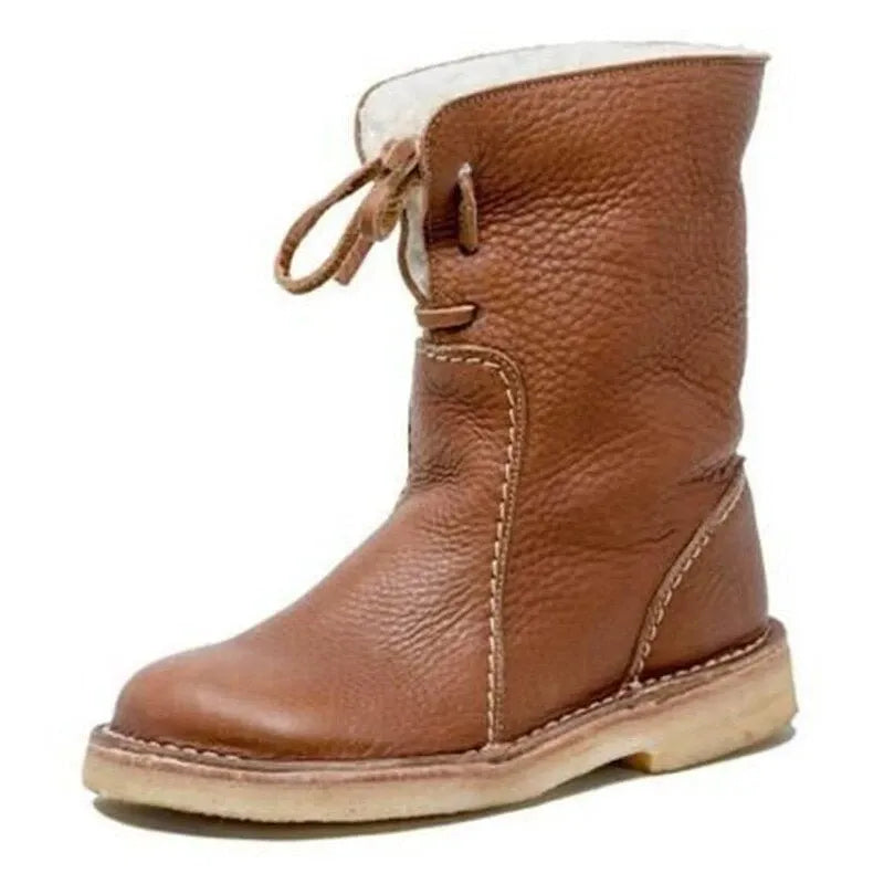 Charlot™ - Leather boots with wool lining
