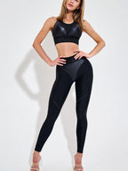 Female Fly Eye Contrast Color High-rise Leggings