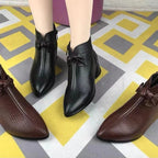 Fashion women's shoes made of genuine leather with high heels