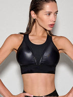 Female Fly Eye Contrast Color High-rise Leggings