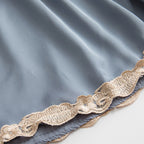 Soft comfortable pajamas made of ice silk with lace