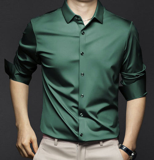 Camisa clásica antiarrugas para hombre