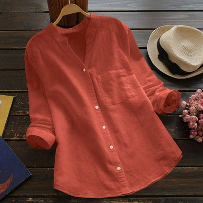 Blusa casual suelta de Color sólido