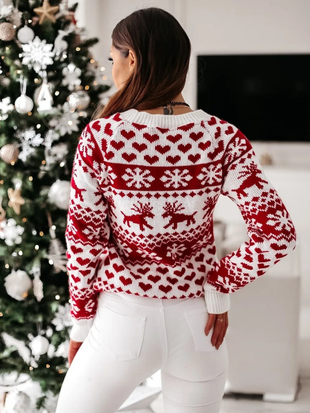 Women's Christmas Print Sweater