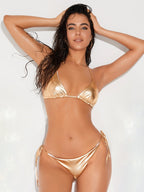Glossy PU Bikini Set