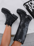 VIOLET - Black boots with removable shaft.