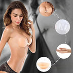 Self-adhesive invisible gathering bras