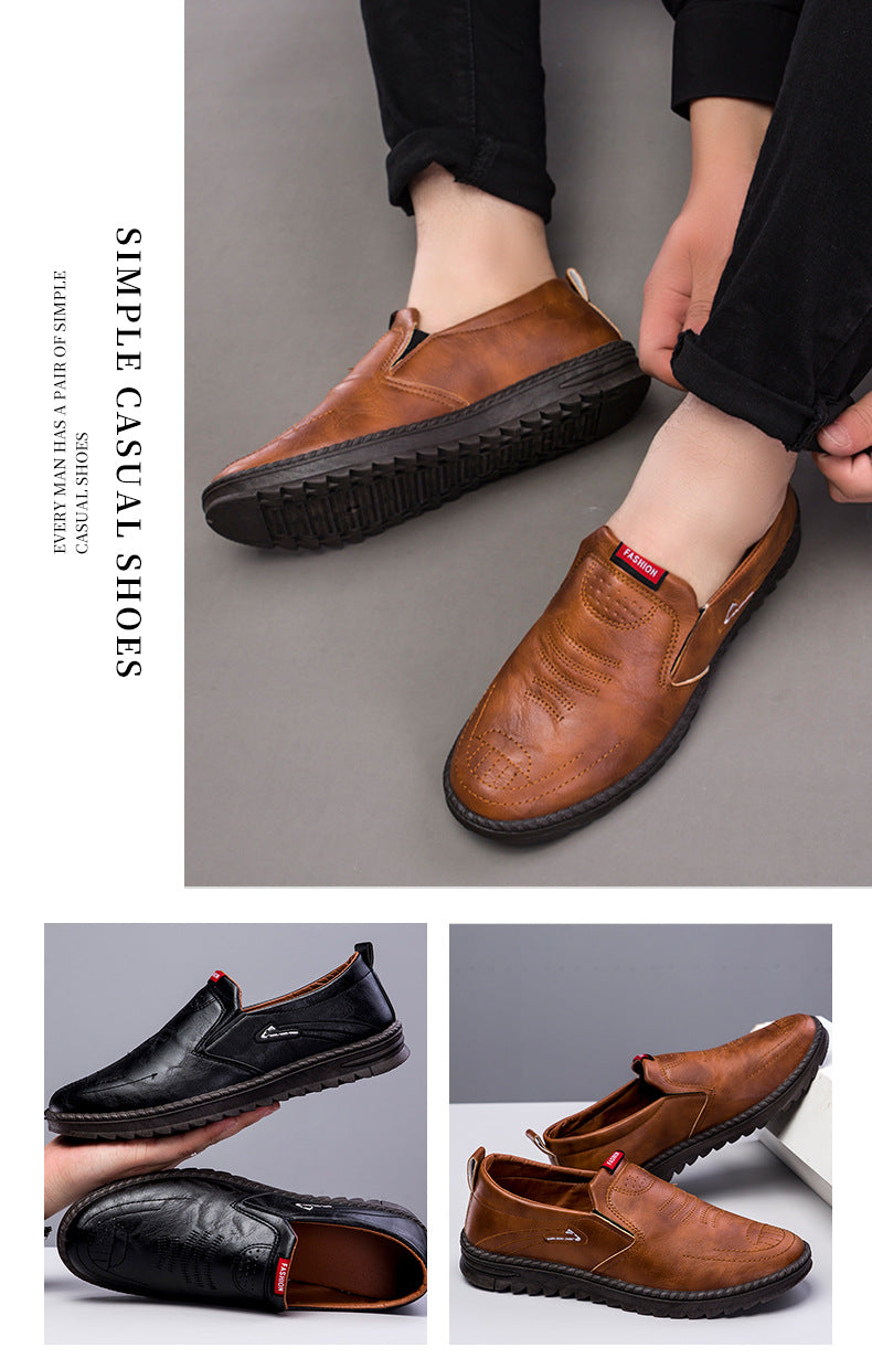 Breathable and Non-Slip Leather Sneakers