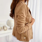 Donna Faux Leather Biker Jacket