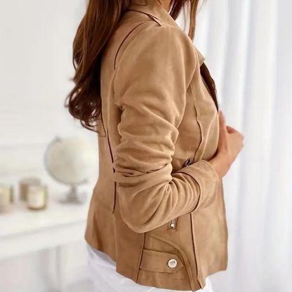 Chaqueta de motociclista de piel sintética Donna