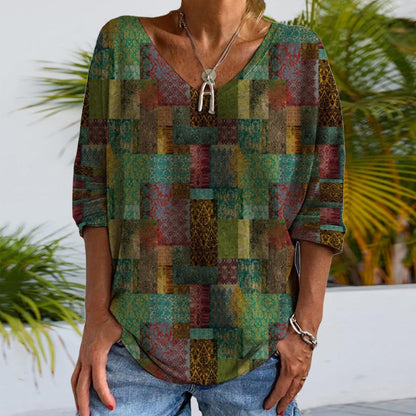 Camiseta con estampado étnico