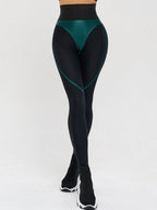 Fly Eye Contrast Color High-rise Leggings