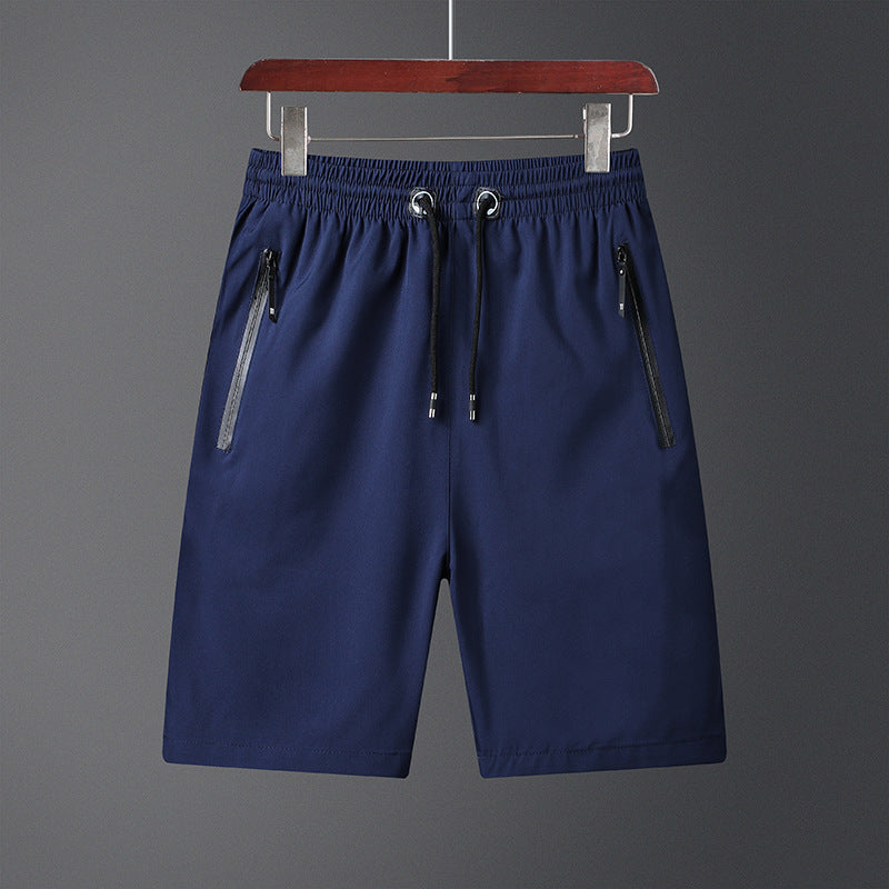 Plus Size Ice Silk Stretch Shorts for Men