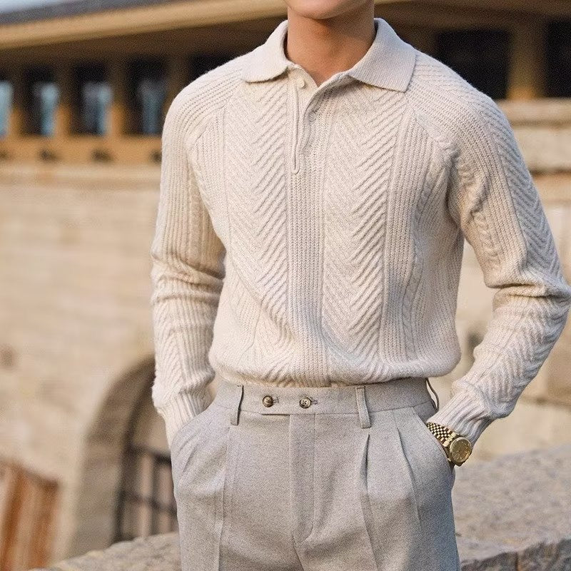 Old Money Textured Knit Polo