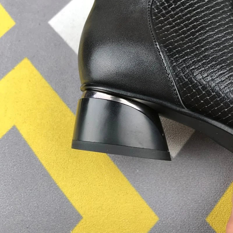 Fashion women's shoes made of genuine leather with high heels