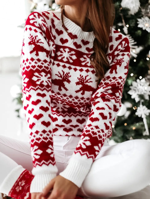 Women's Christmas Print Sweater