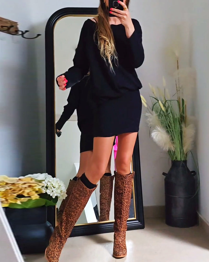 Anaïs™ Black Long Sleeve Dress