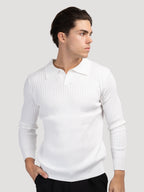SUWON Long Sleeve V-Neck Polo
