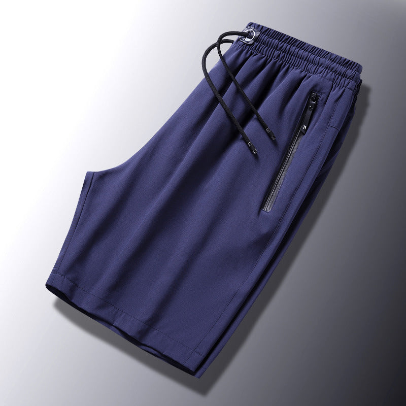 Plus Size Ice Silk Stretch Shorts for Men
