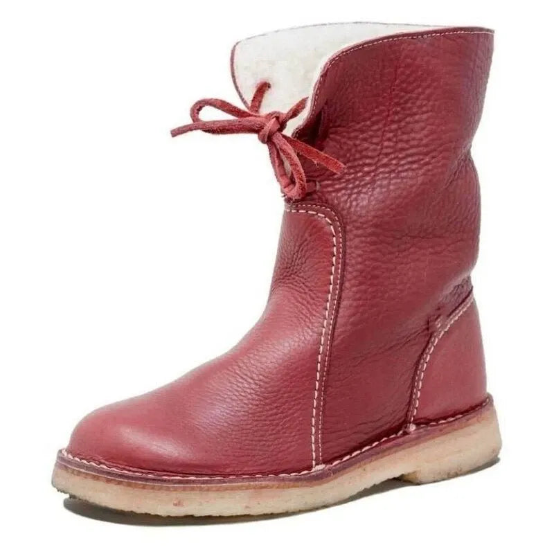 Charlot™ - Leather boots with wool lining