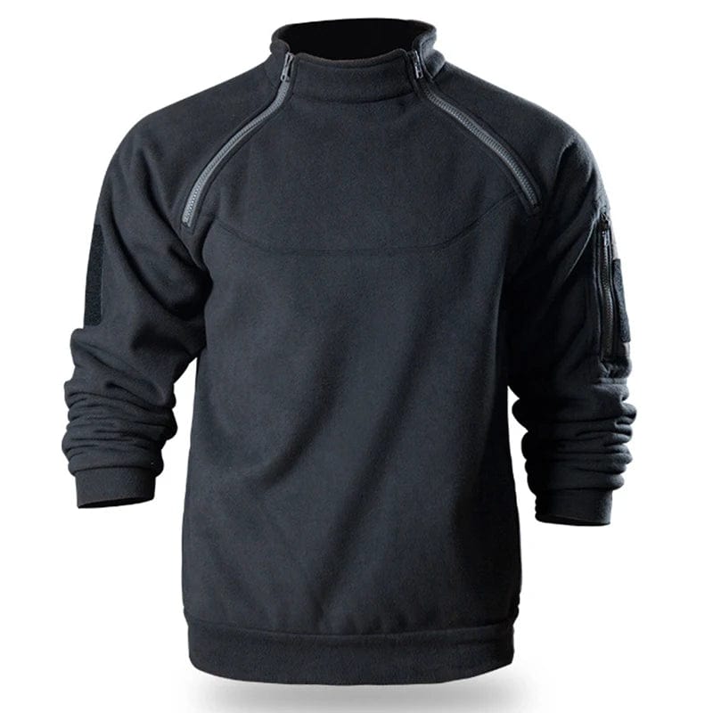 Military-style fleece sweater for outdoors