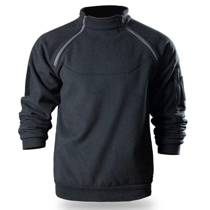 Military-style fleece sweater for outdoors