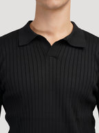 SUWON Long Sleeve V-Neck Polo