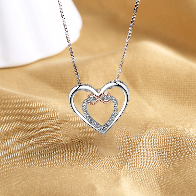 Two hearts Infinity necklace