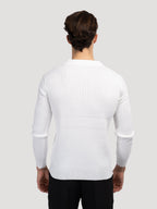 SUWON Long Sleeve V-Neck Polo