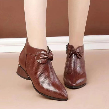Fashion women's shoes made of genuine leather with high heels