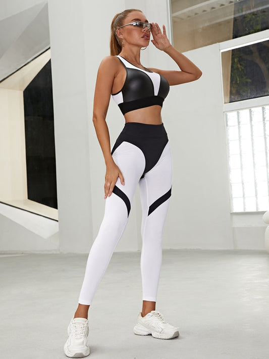 Female Extra Sexy Push-Up Contrast Color Fly-Eye Booty Leggings