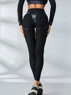 Fly Eye Contrast Color High-rise Hip-lift Leggings