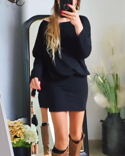 Black Long-Sleeve Dress