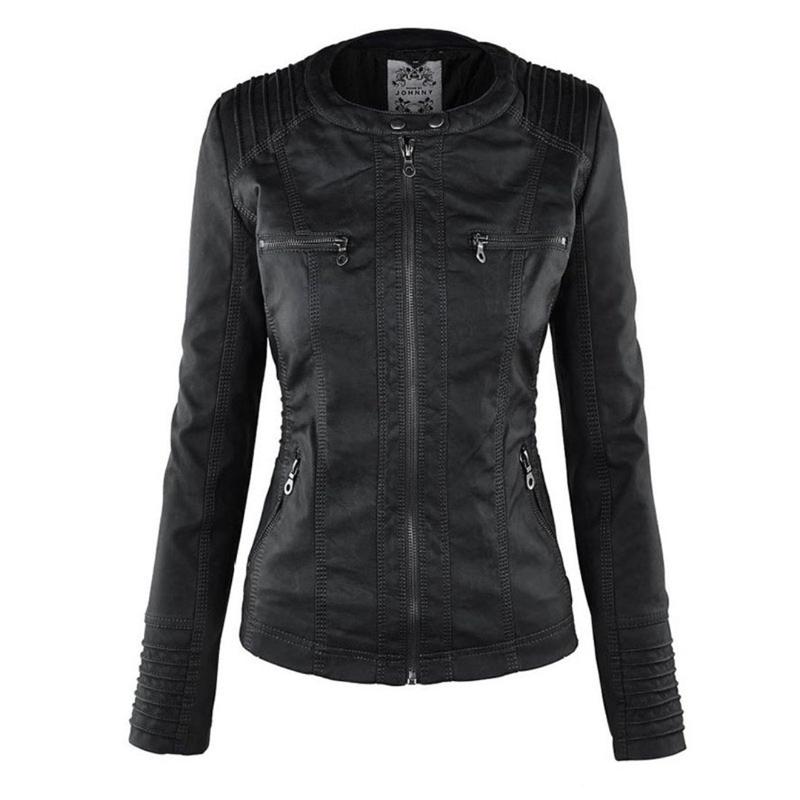 Jimena Leather Jacket with Hood