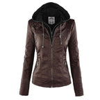 Jimena Leather Jacket with Hood