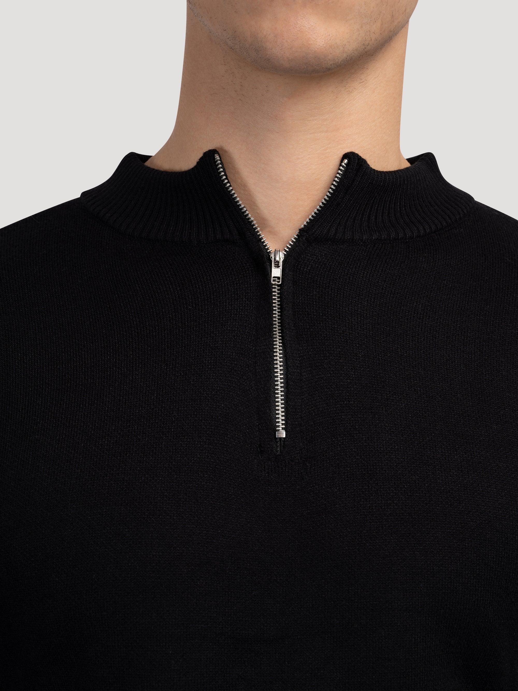 Suéter de Cuello Alto con Cremallera de Cuarto ANSEONG