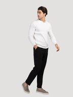 SUWON Long Sleeve V-Neck Polo