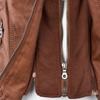 Jimena Leather Jacket with Hood